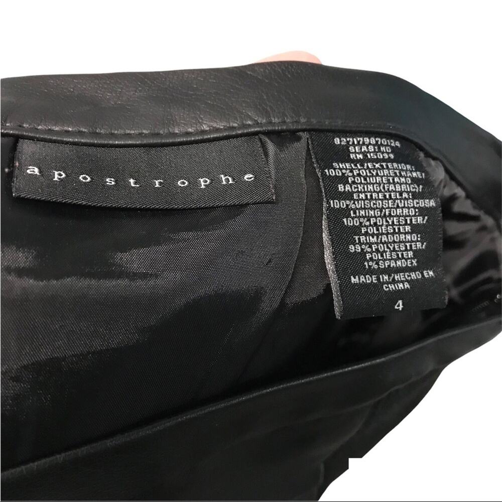 Apostrophe faux leather skirt Size 4 - Picture 2 of 6